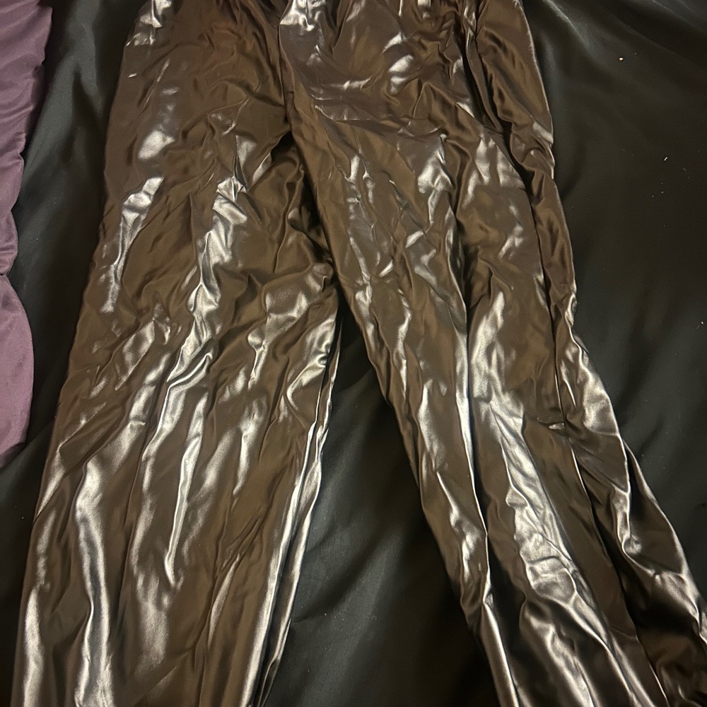 Ashley Stewart black pleather bottoms